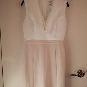 Reiss Lourdes Fitted Dress - Off White Champagne